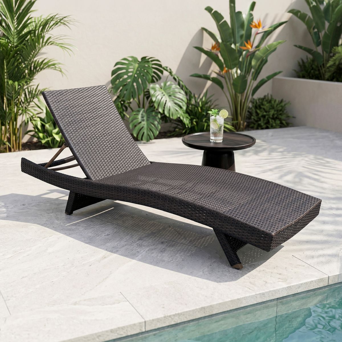 Resin Wicker Chaise Loungers, Set of 2 — view 2