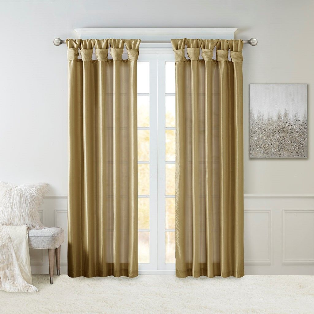 84-Inch Twist Tab Lined Curtain Panel — view 3