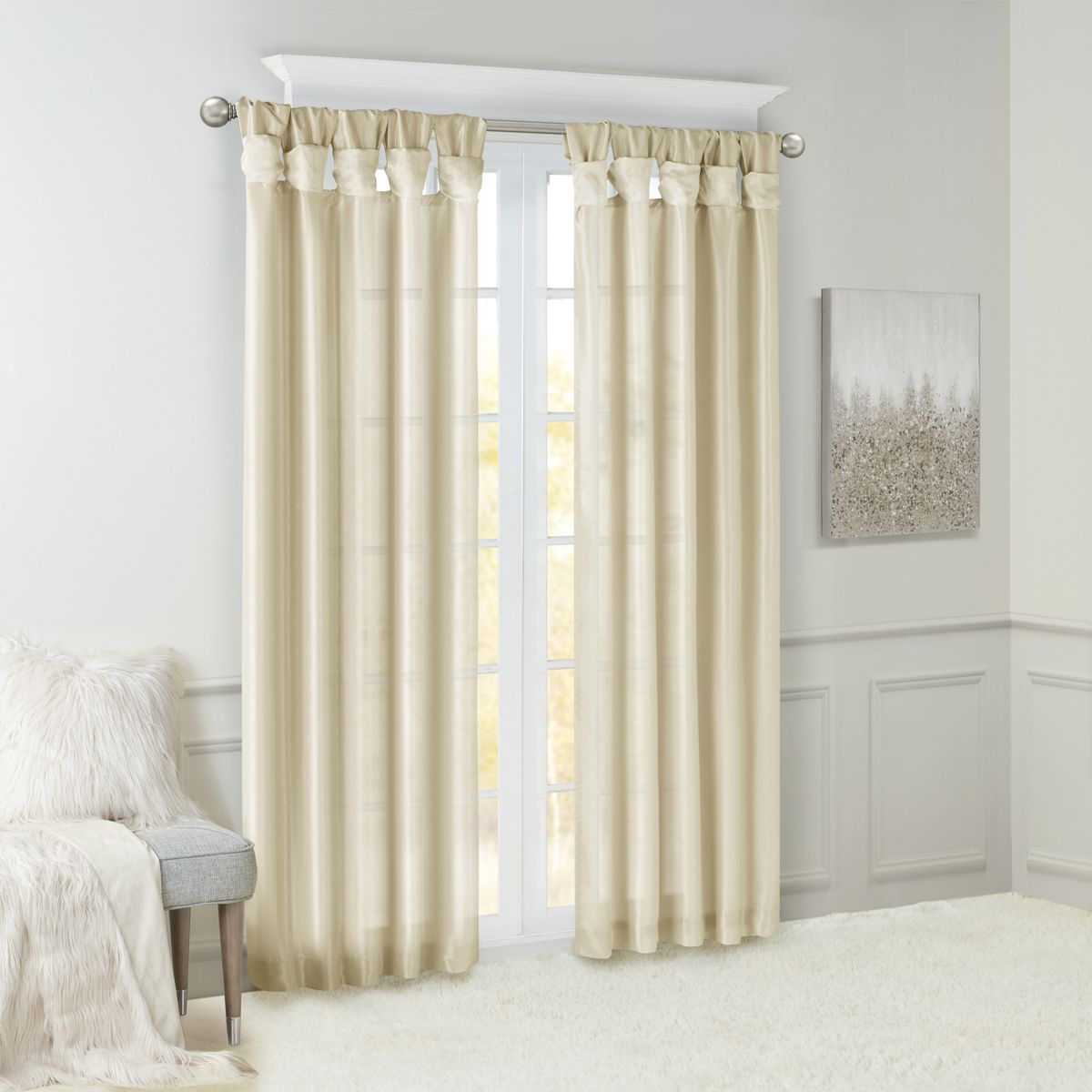 50 x 95-Inch Twist Tab Lined Curtain Panel — view 2