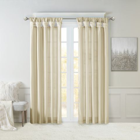 50 x 95-Inch Twist Tab Lined Curtain Panel