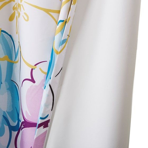 Floral Print Total Blackout Curtain Panel — view 4
