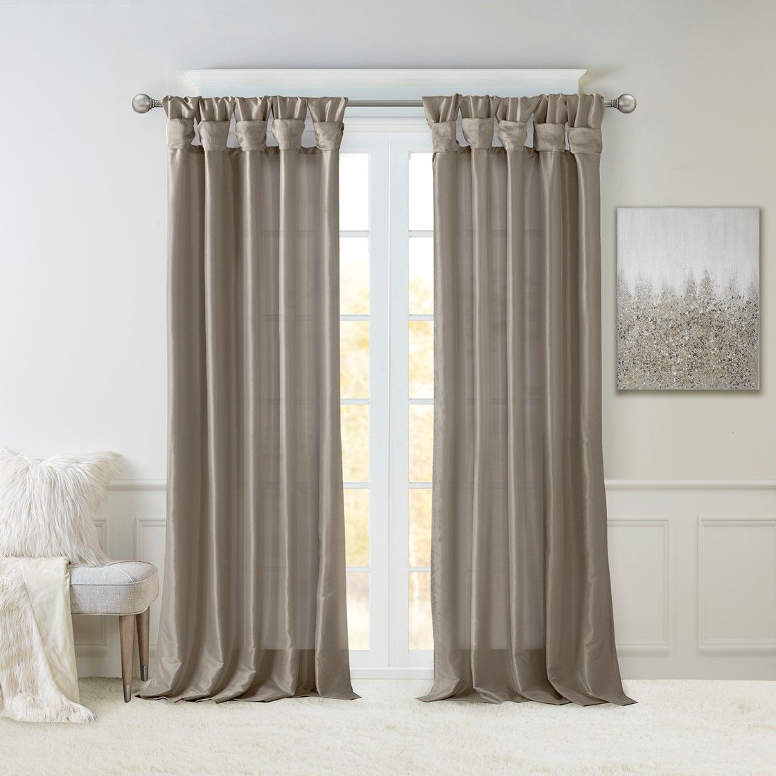 50 x 84-Inch Twist Tab Lined Curtain Panel — view 2