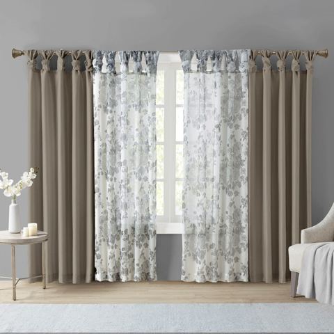 50 x 84-Inch Twist Tab Lined Curtain Panel