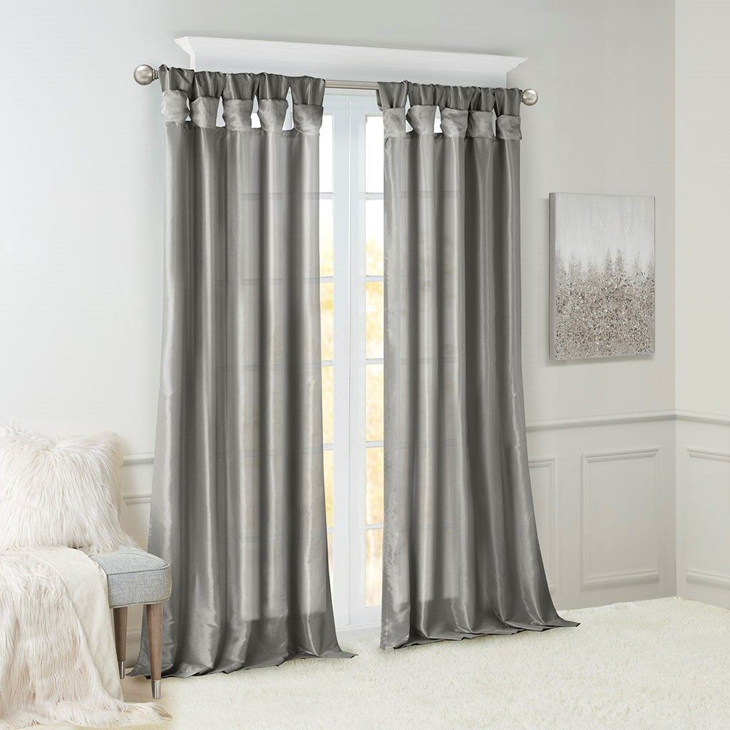 108-Inch Twist Tab Lined Curtain Panel — view 4