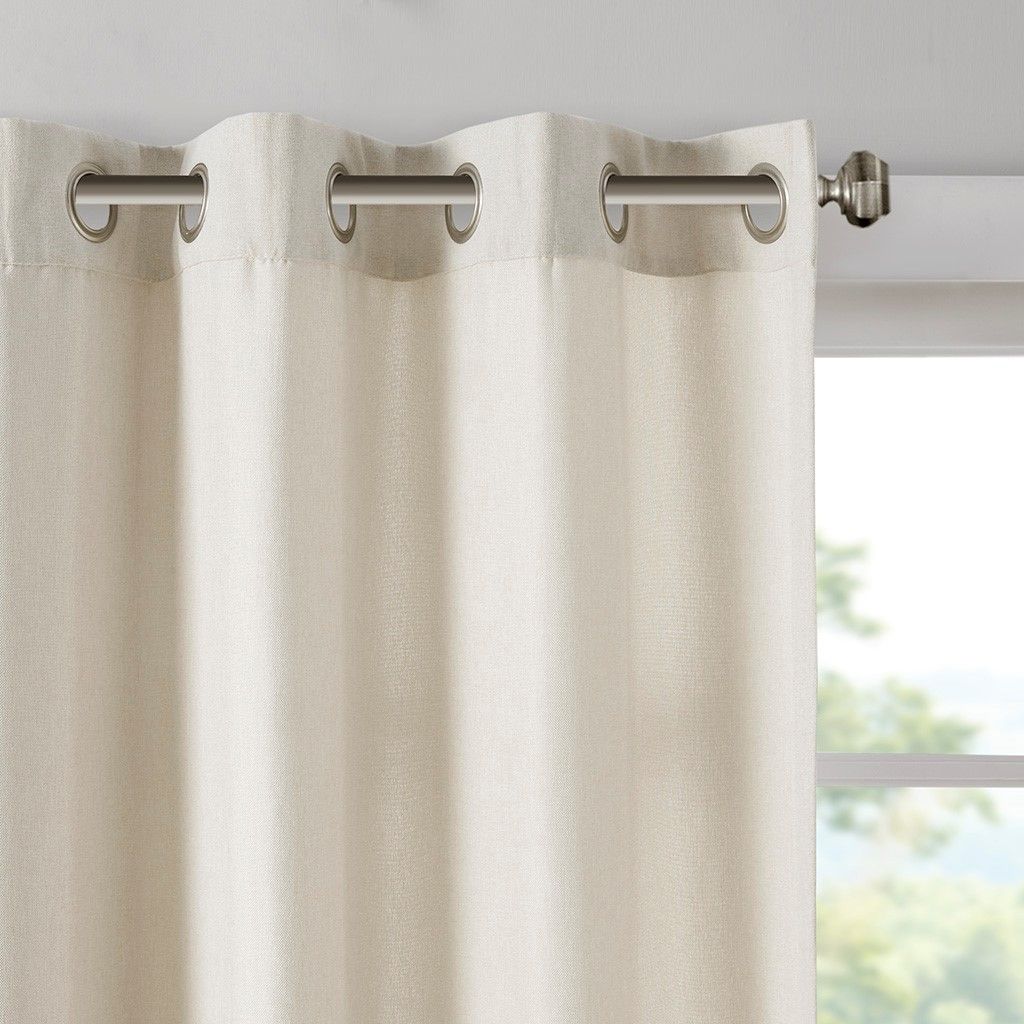 50 x 84-Inch Fleece-Lined Plaid Curtain Panel — view 3