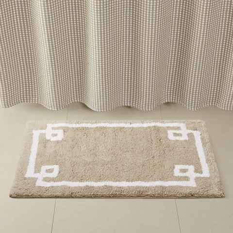 Medium-Pile Tufted Cotton Bath Rug