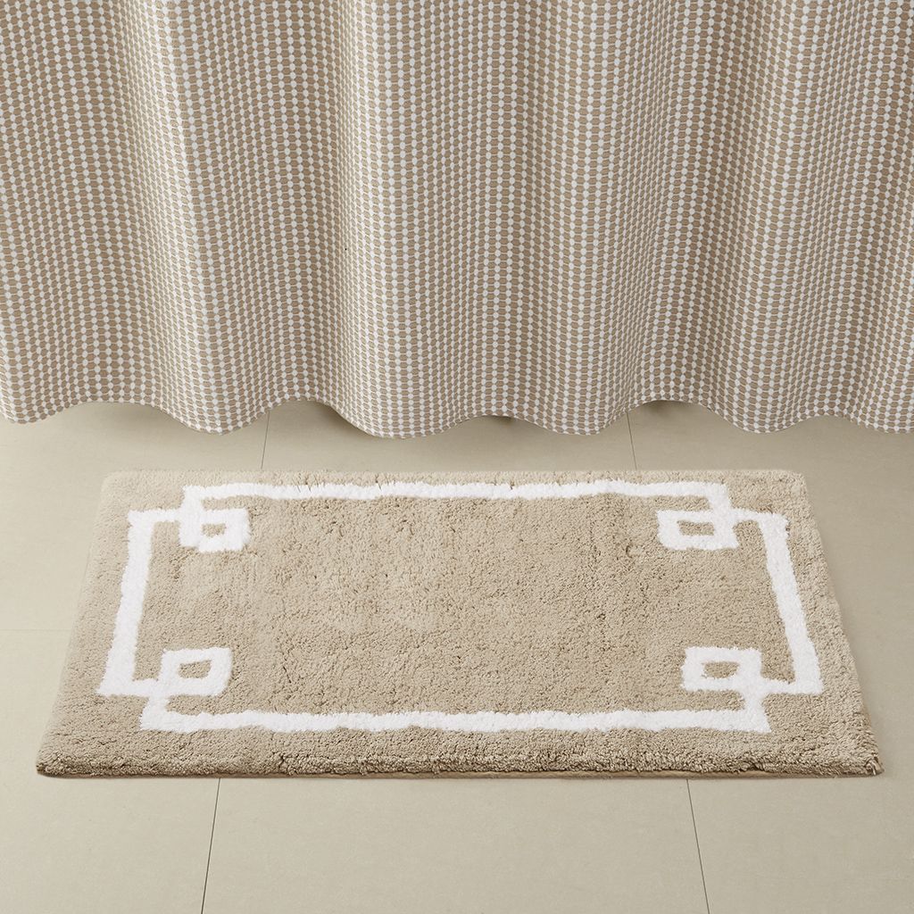Medium-Pile Tufted Cotton Bath Rug