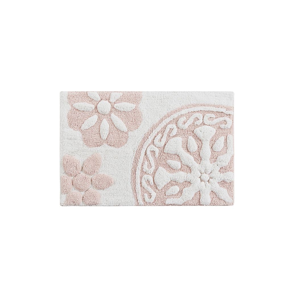 20 x 30-Inch Medallion Bath Rug, Pink — view 2