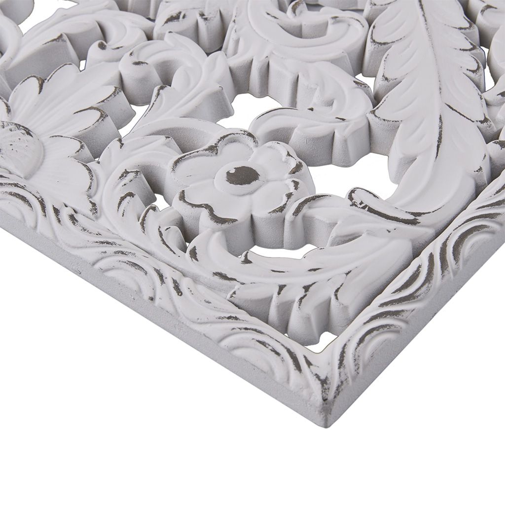 Carved Lotus Wood Wall Panels, Set of 2 — view 4