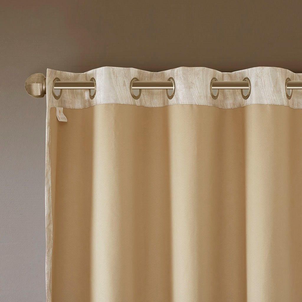 Wavy Jacquard Grommet Blackout Curtain Panel — view 2
