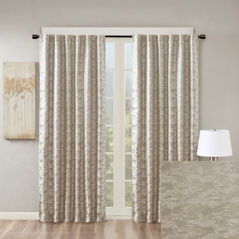 50 x 84-Inch Marble Jacquard Blackout Panel