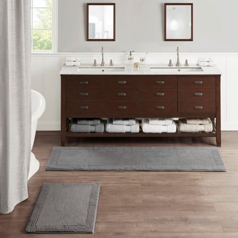 Heavyweight 3000 GSM Reversible Cotton Bath Rug — view 1