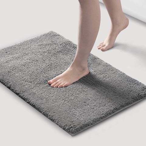 20 x 30-Inch Quick-Dry Bath Rug, Grey