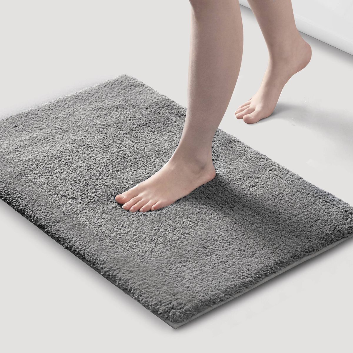 20 x 30-Inch Quick-Dry Bath Rug, Grey
