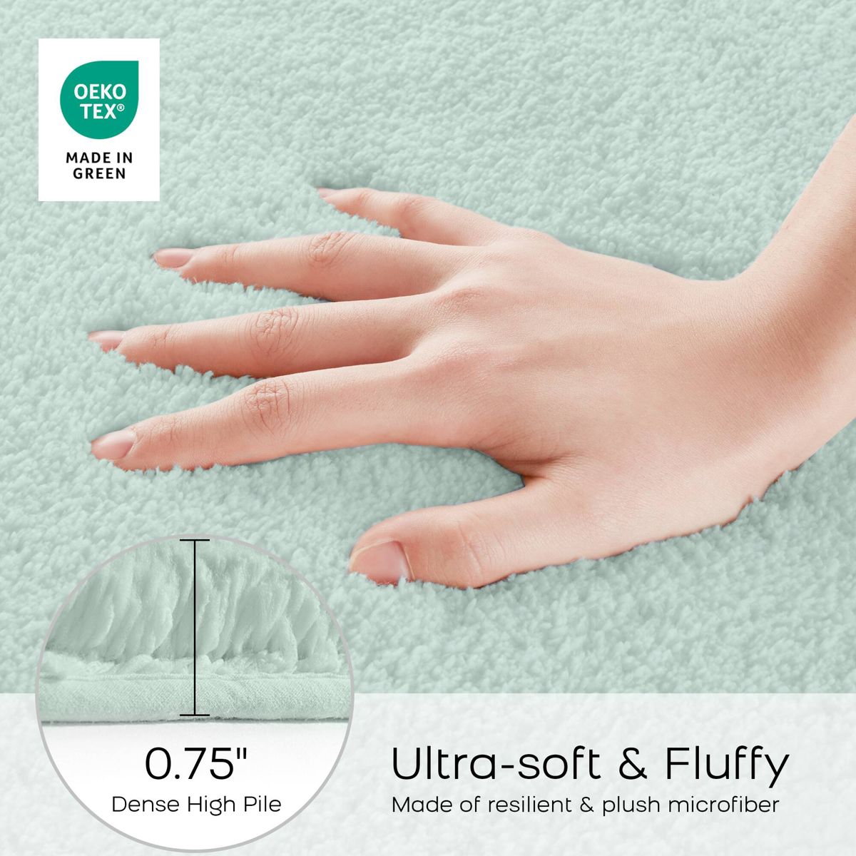 20 x 24-Inch Quick-Dry Contour Bath Rug — view 4