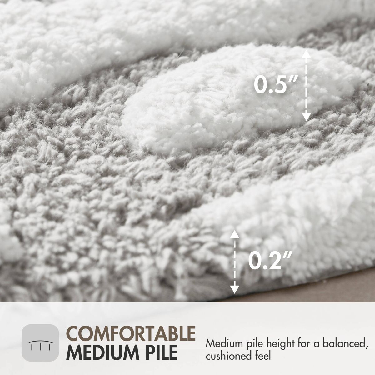 25-Inch Round Medallion Cotton Bath Rug — view 3