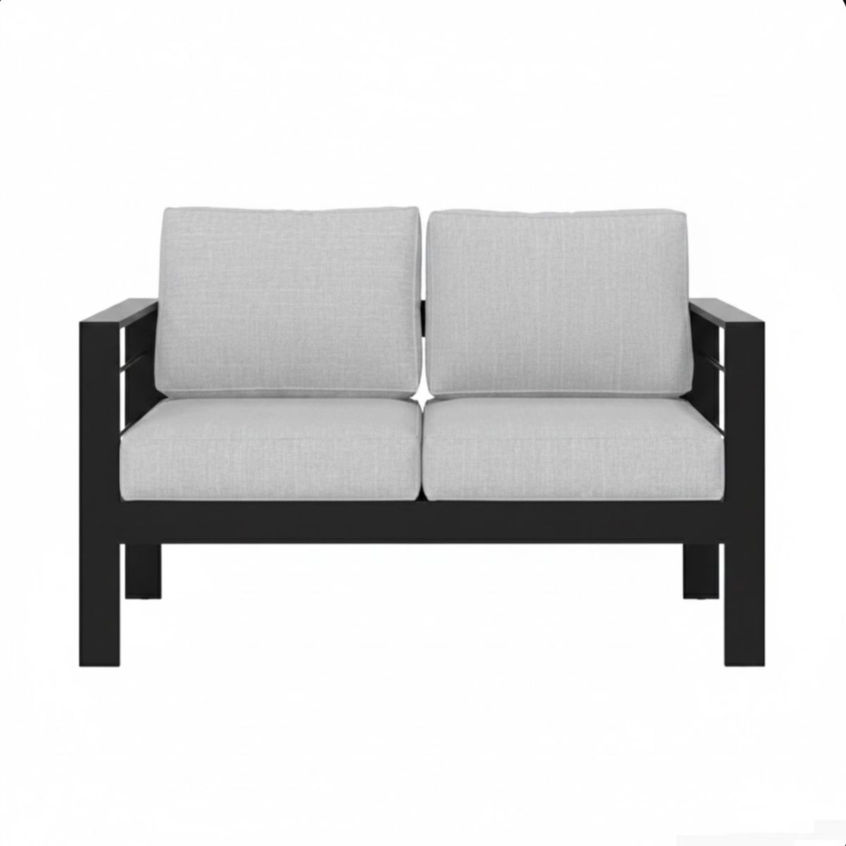 50-Inch Aluminum Patio Loveseat with Cushions
