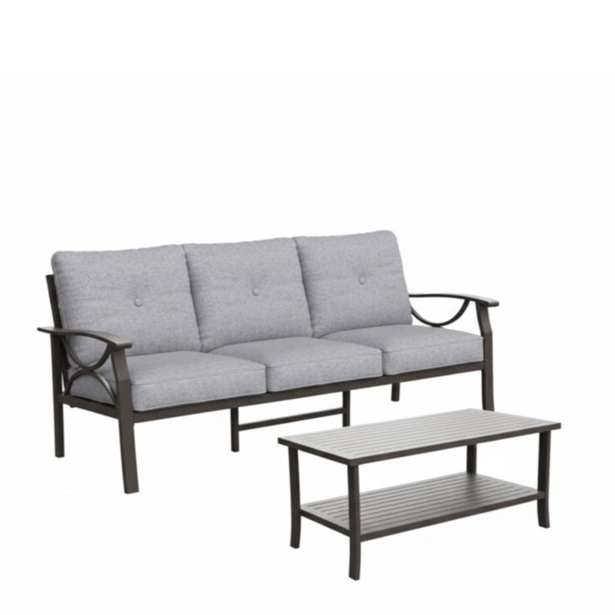 70-Inch Metal Sofa and Coffee Table Set — view 4