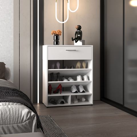 5-Shelf Shoe Rack with Door — view 1