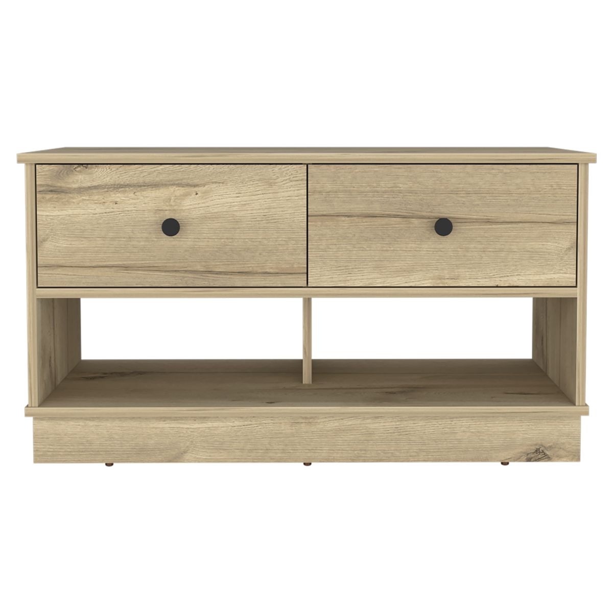 Storage Bench with Two Drawers and Two Shelves — view 2
