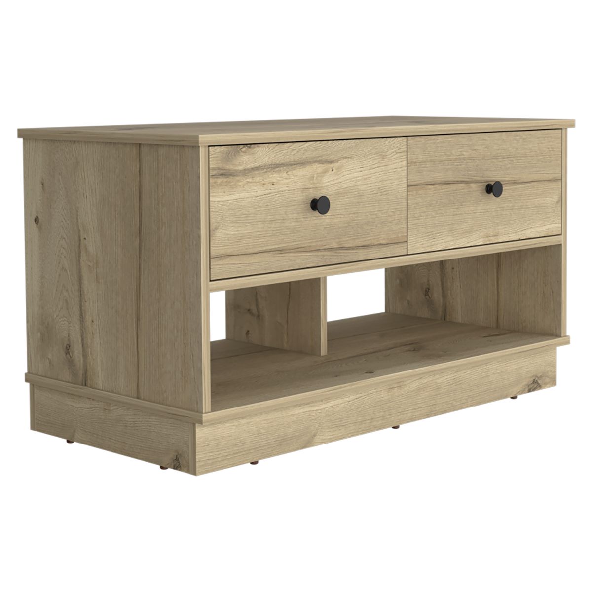 Storage Bench with Two Drawers and Two Shelves — view 4