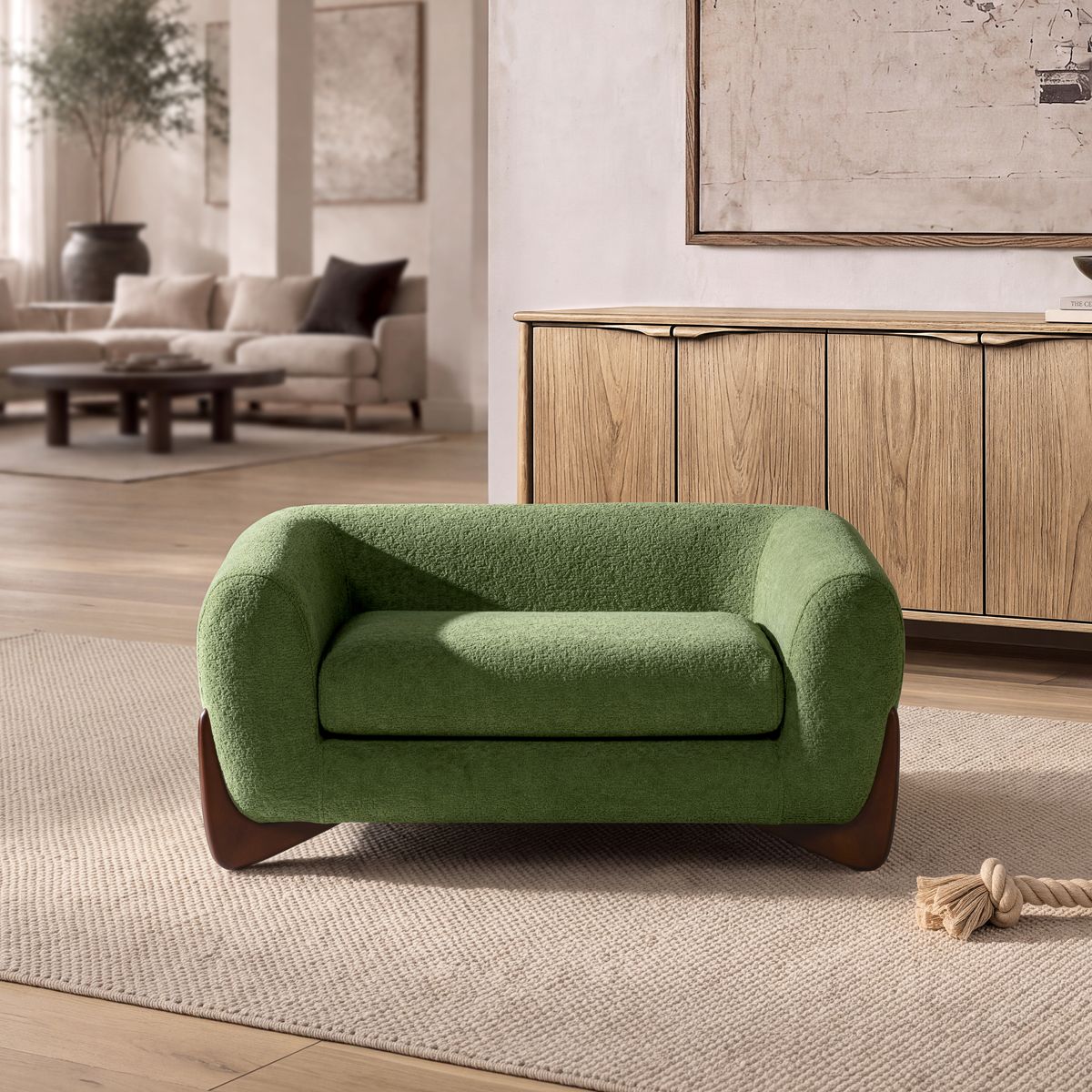 36.5-Inch Sherpa Dog Sofa Bed