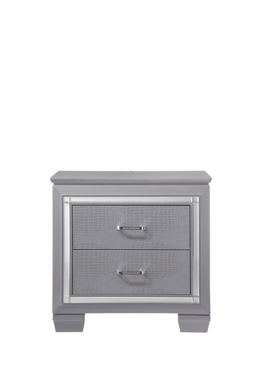 Two-Drawer Mirror-Accent Cabinet with LED Lights — view 4