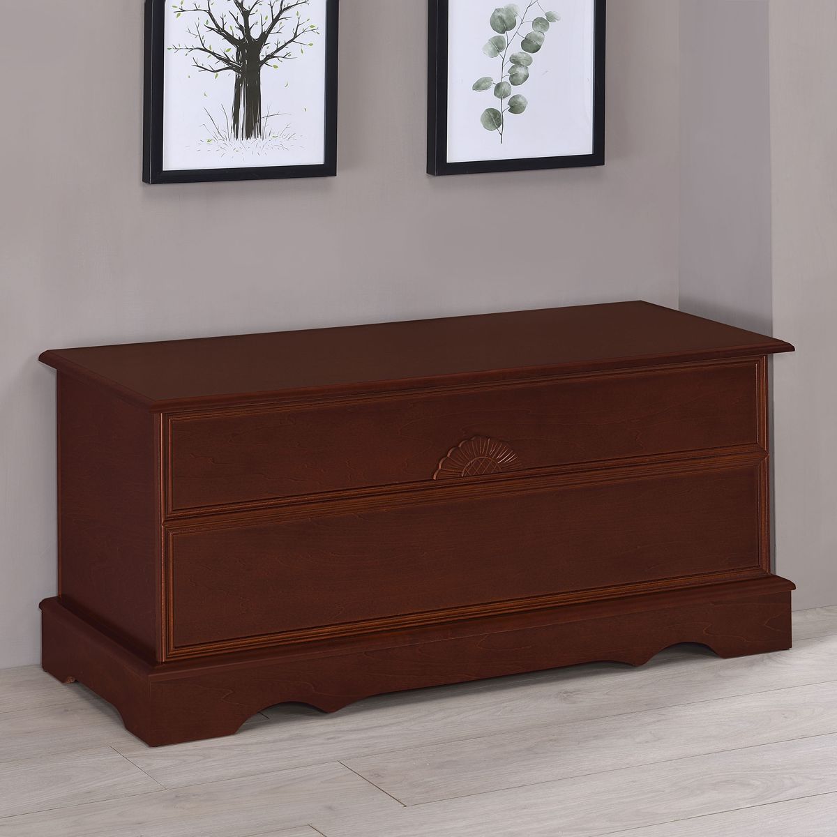 Rectangular Cedar Chest with Locking Lid