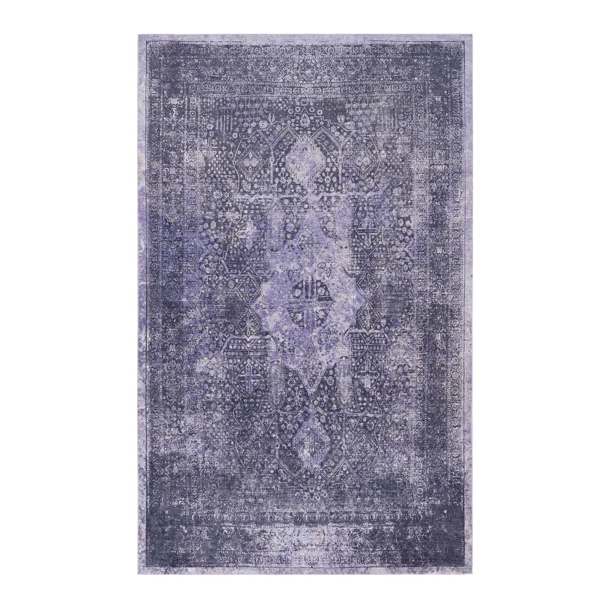 5 x 8-Foot Washable Area Rug, Anthracite — view 2