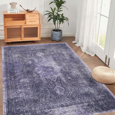 5 x 8-Foot Washable Area Rug, Anthracite