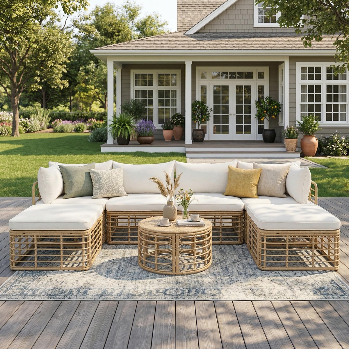 7-Piece All-Weather Rattan Patio Set