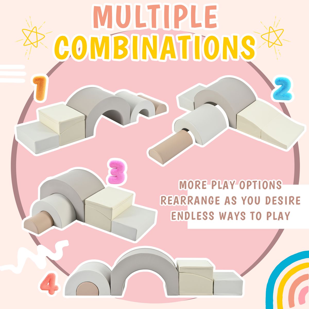 5-Piece Soft Foam Toddler Climbing Set — view 2