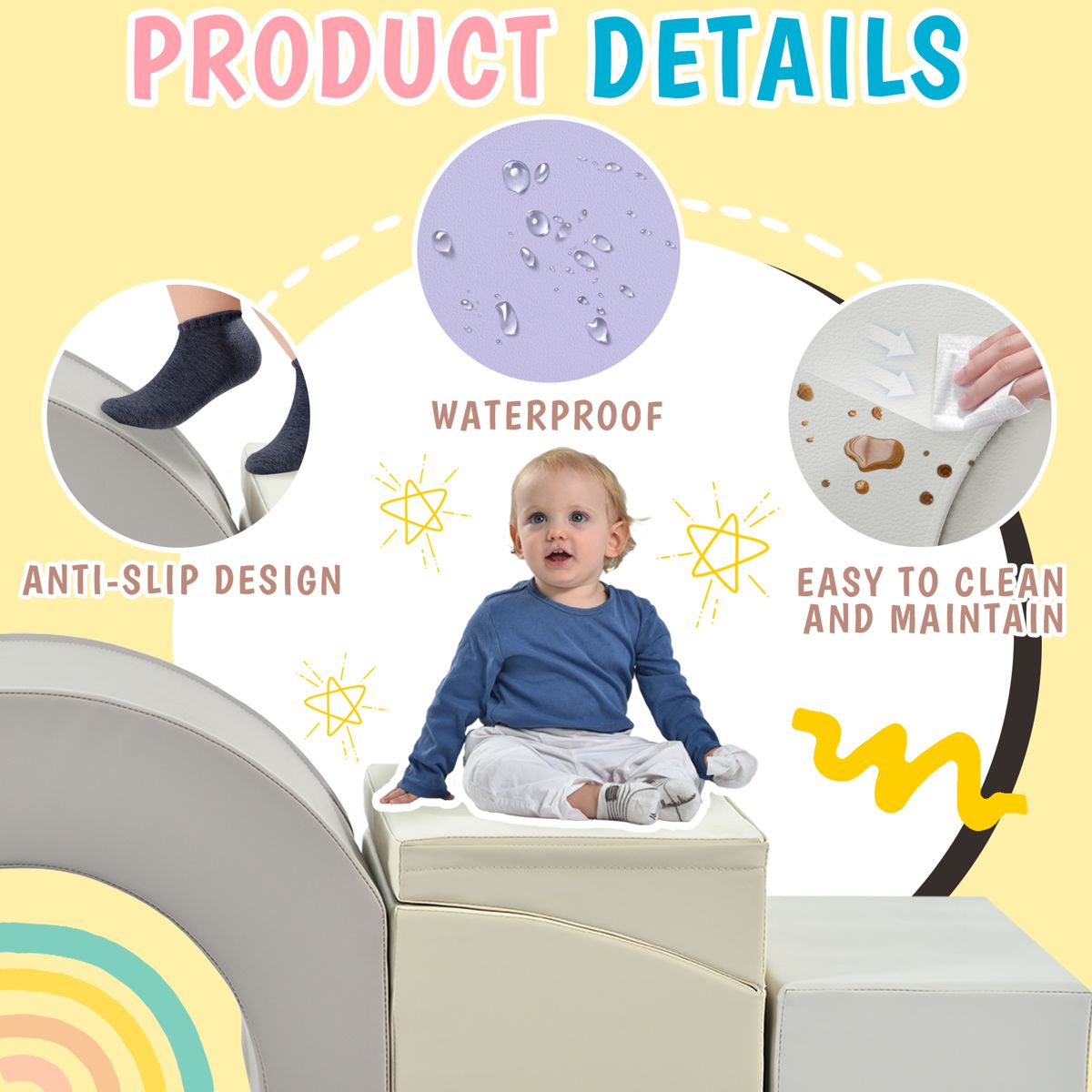 5-Piece Soft Foam Toddler Climbing Set — view 3