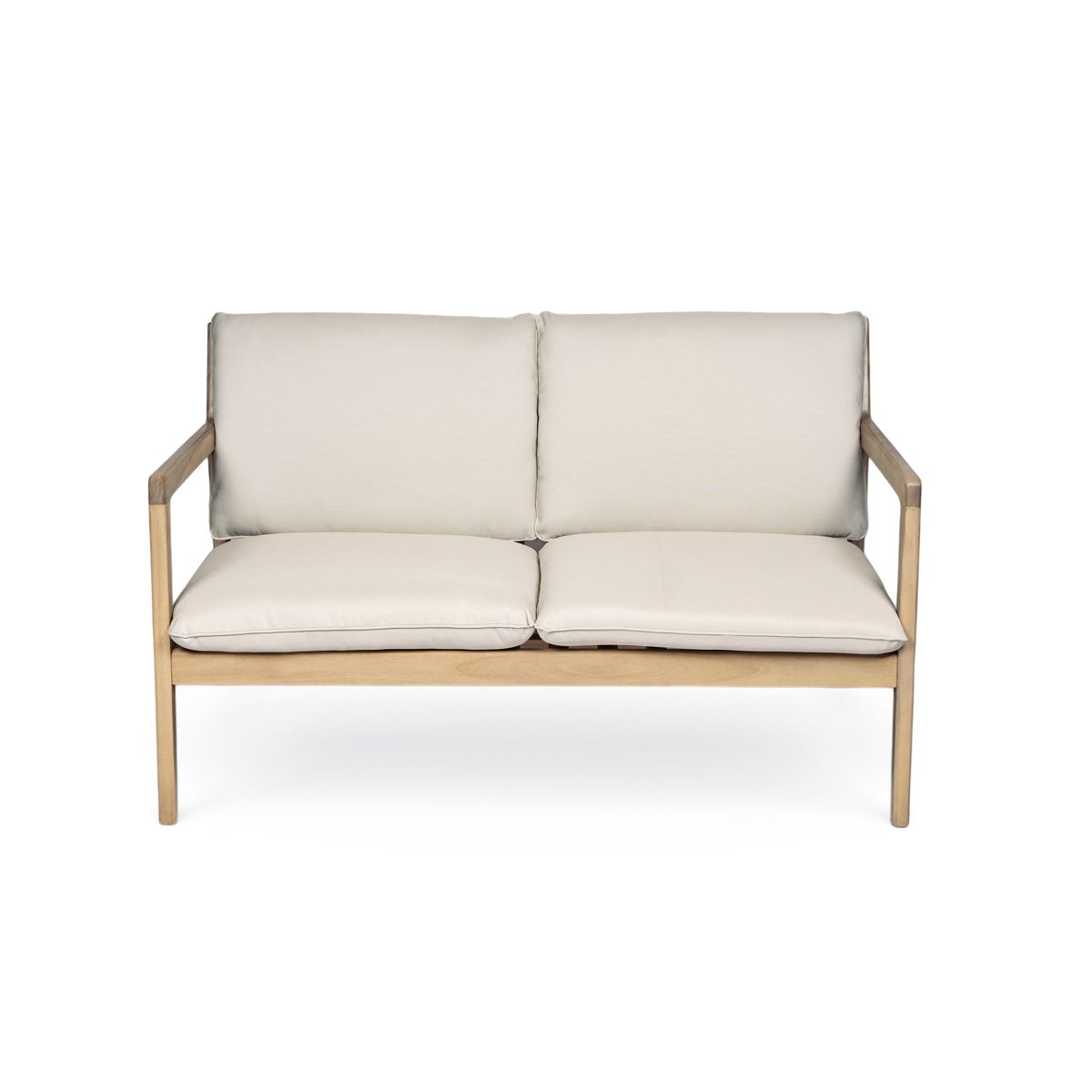 Acacia Wood Loveseat with Coffee Table — view 3