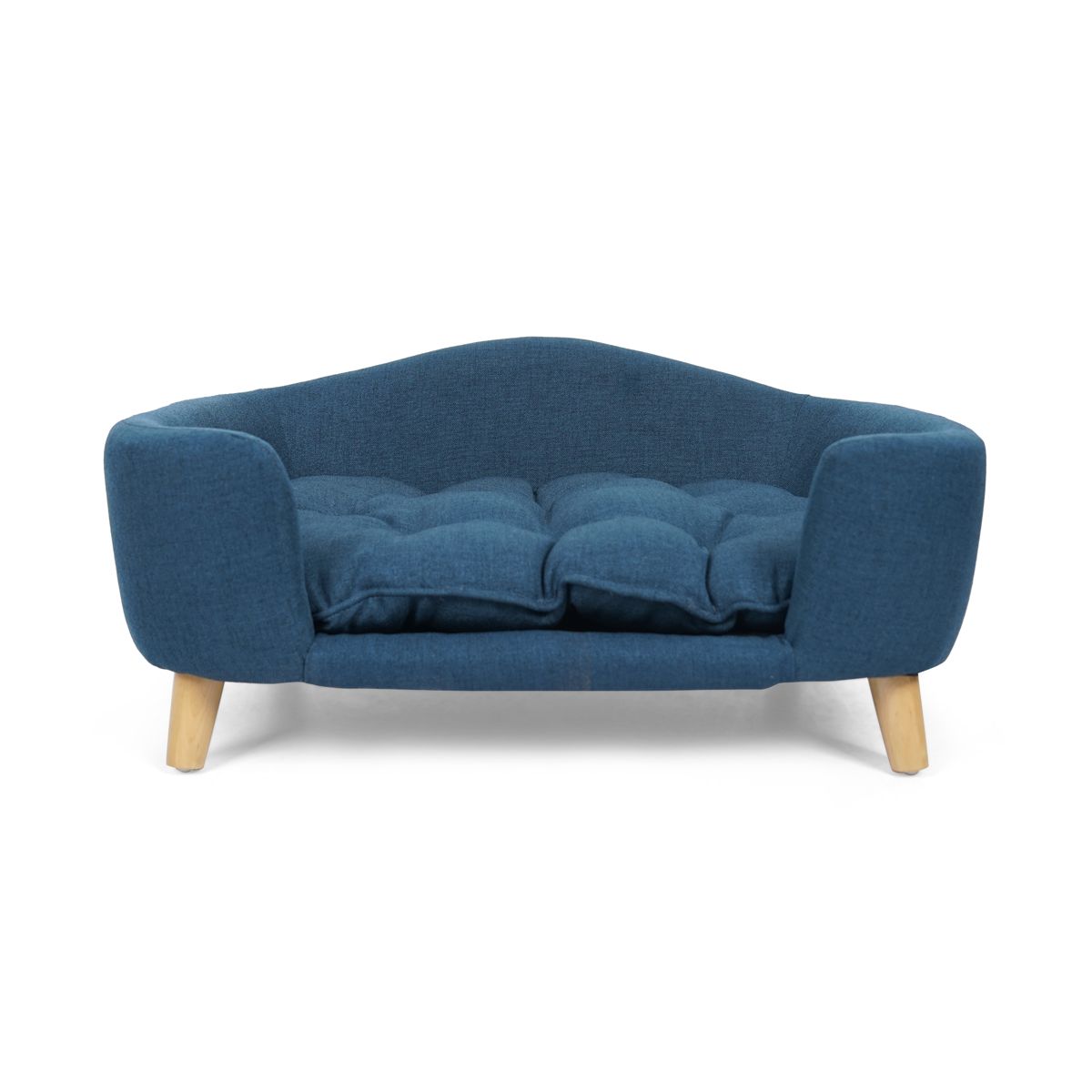 Mid-Century Dog Bed with Birch Wood Legs — view 4