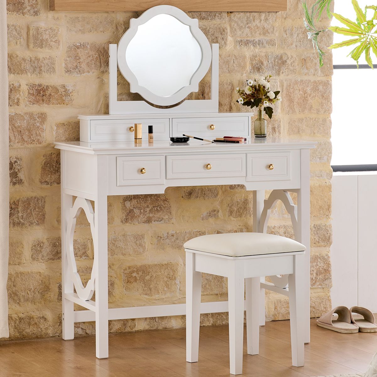 Compact Vanity Set with Reversible Mirror — view 2