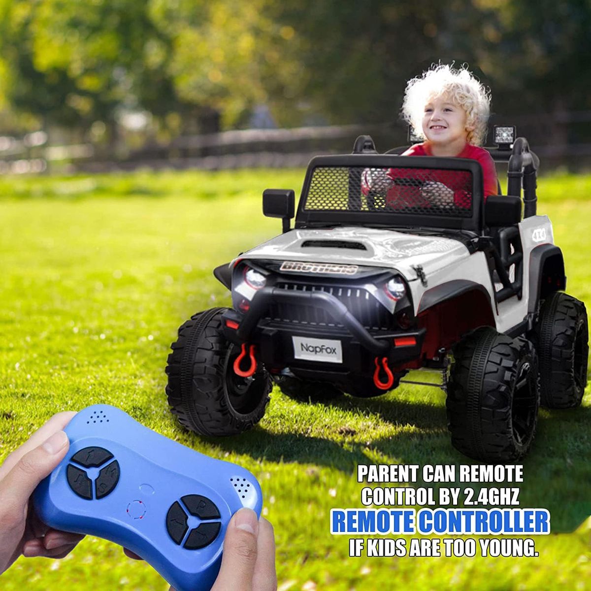 12V Two-Seat Ride-On Truck with Remote — view 2