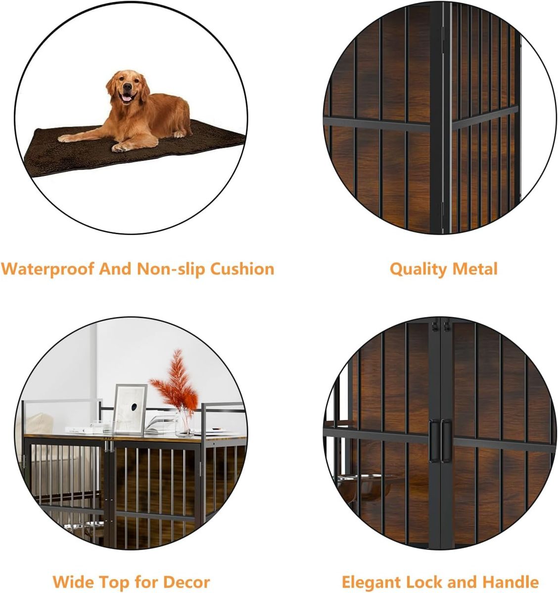41-Inch Heavy-Duty Dog Crate with Swivel Feeder — view 4