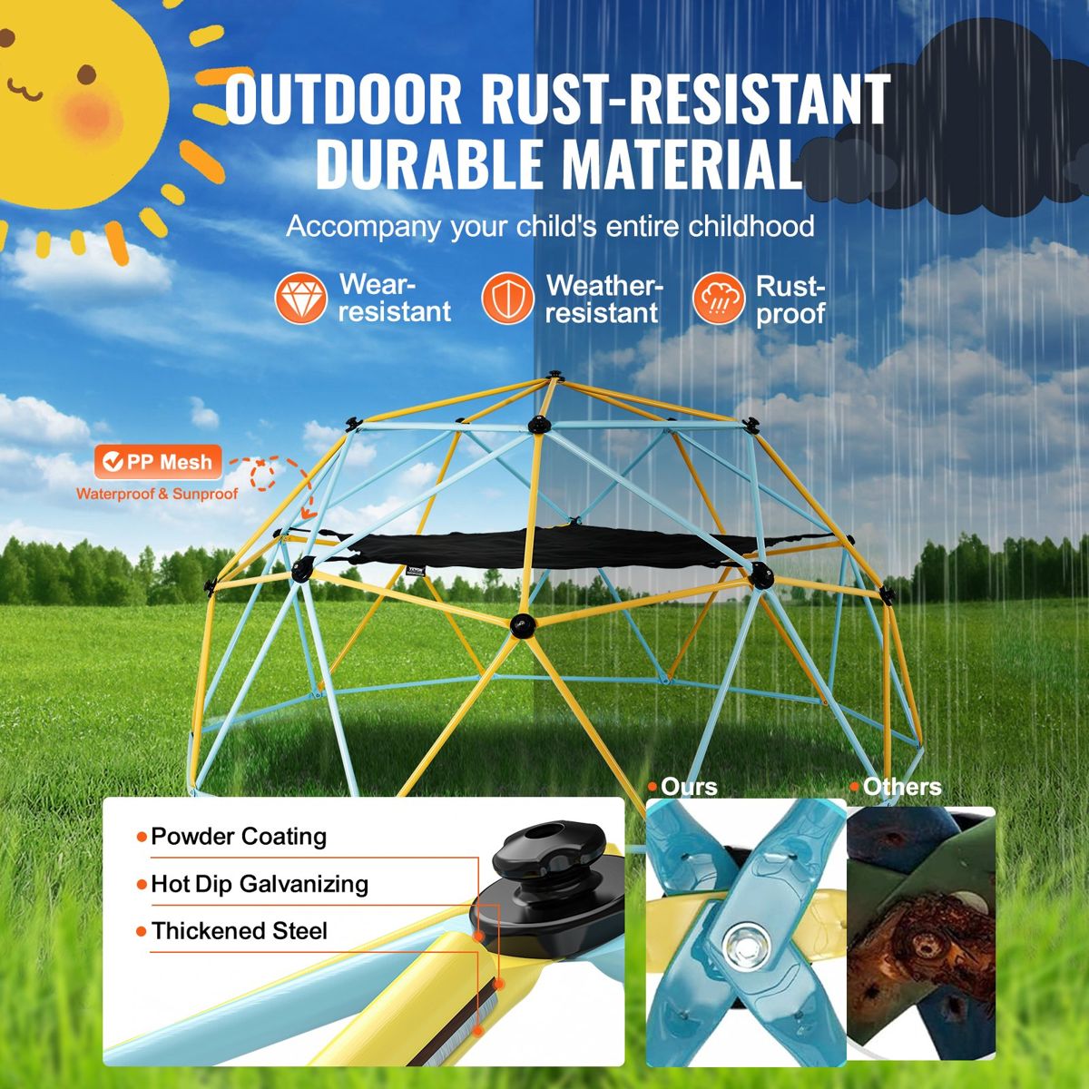 10-Foot Climbing Dome with Swing and Hammock — view 4