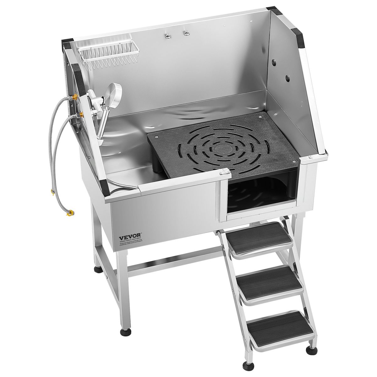38-Inch Stainless Steel Dog Grooming Tub — view 4