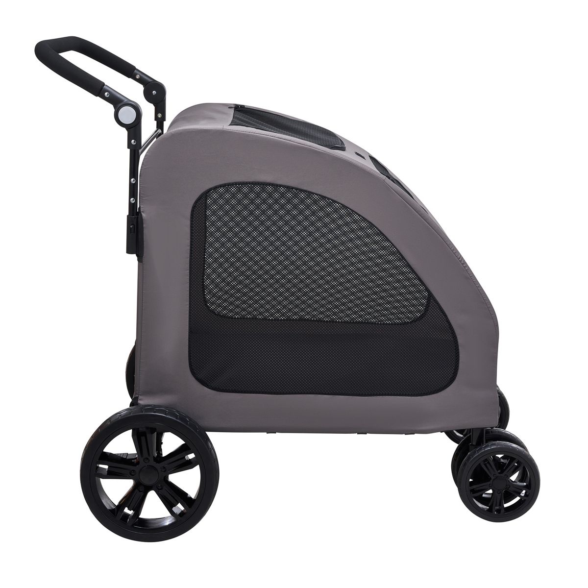 Large 4-Wheel Pet Stroller, 160 lb Capacity — view 2