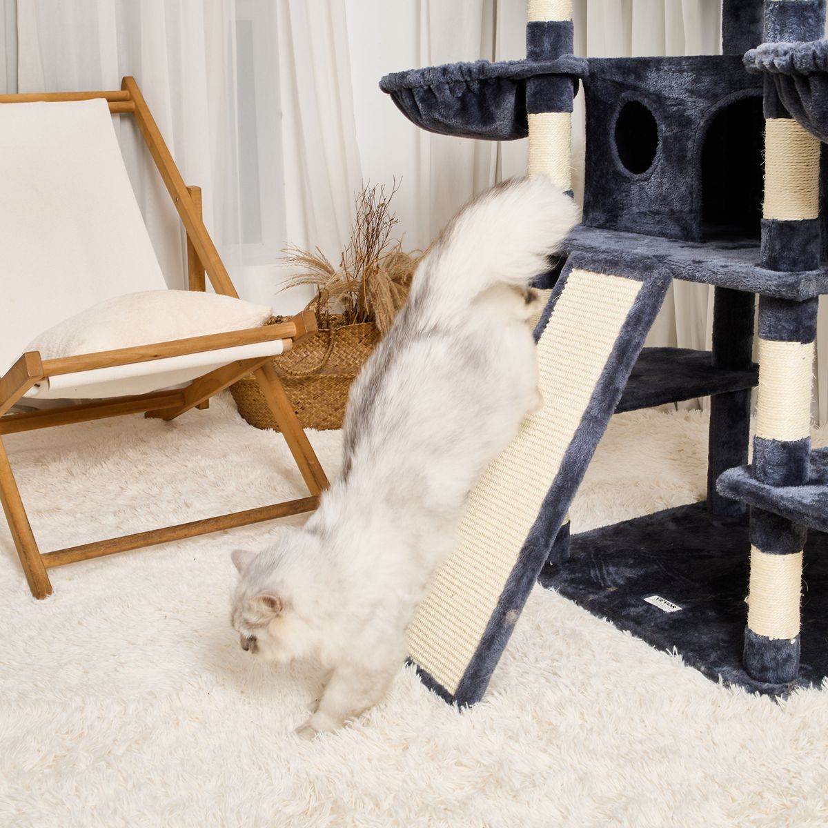 68.5-Inch Multi-Level Cat Tower with Condos — view 2