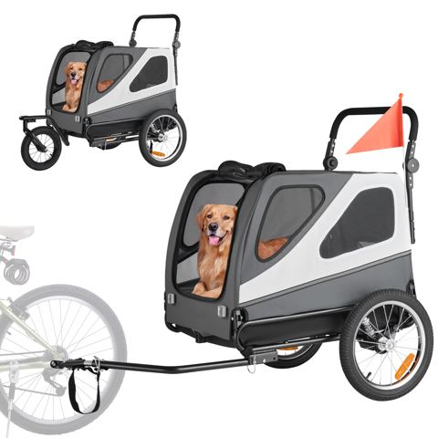Folding Dog Bike Trailer, 100 lb Capacity