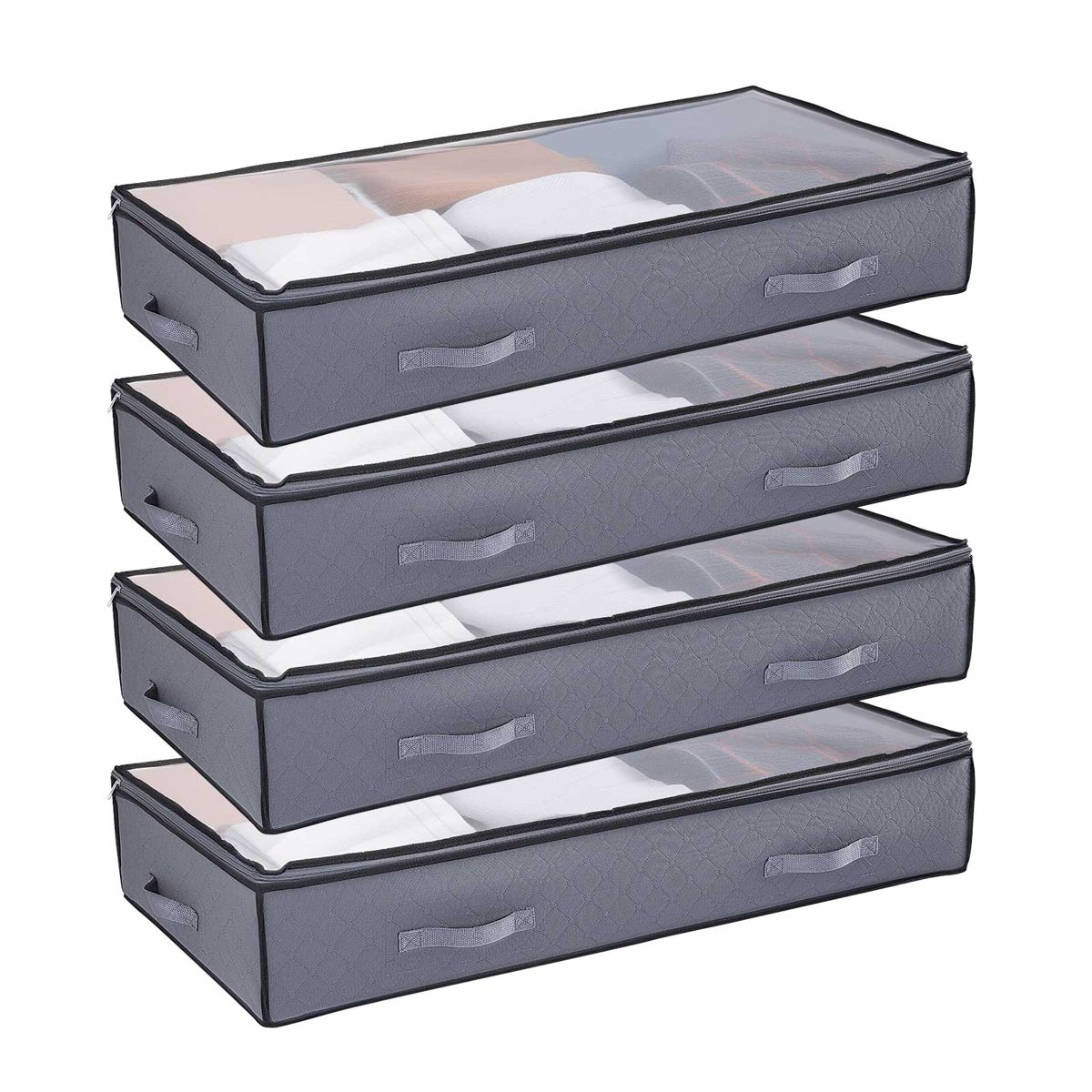 90L Foldable Under-Bed Storage Boxes, 2-Pack — view 2