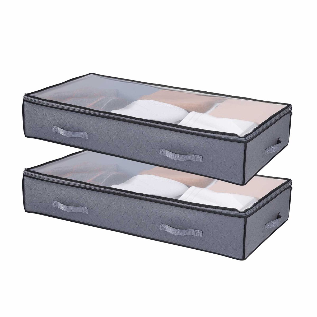 90L Foldable Under-Bed Storage Boxes, 2-Pack