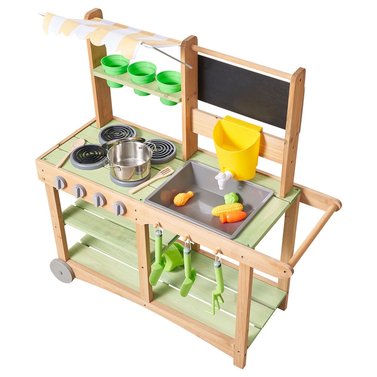 Rolling Mud Kitchen with Sunshade Canopy — view 4