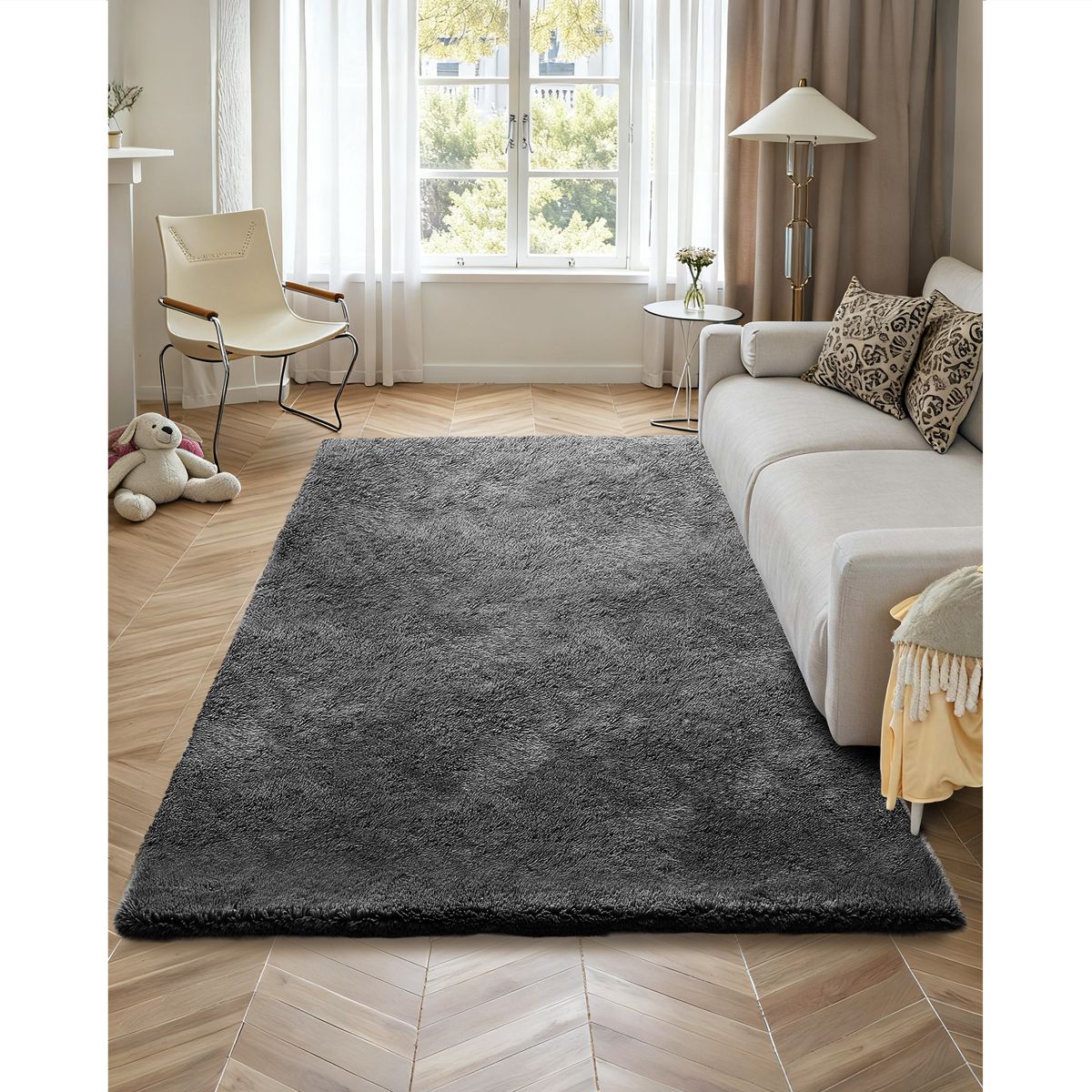 5 x 8-Foot Plush Shag Area Rug — view 2