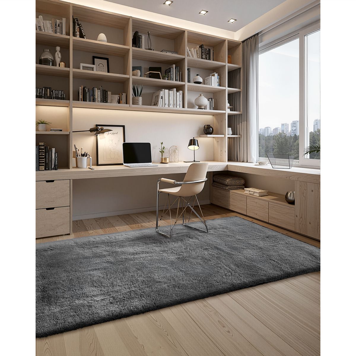 5 x 8-Foot Plush Shag Area Rug — view 4