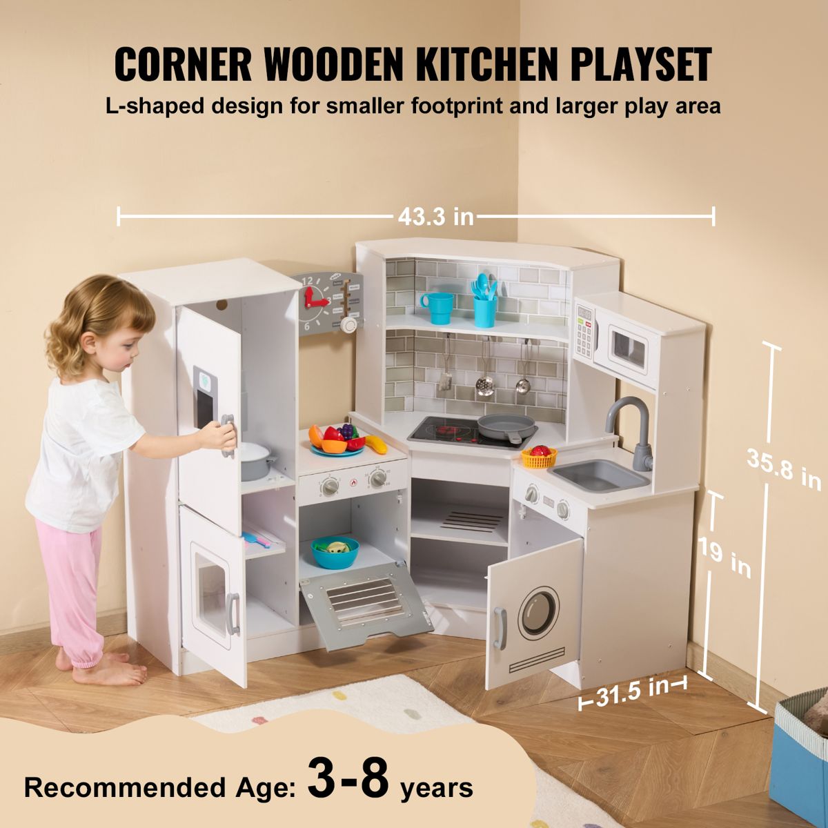 Corner Play Kitchen with 24 Accessories — view 3