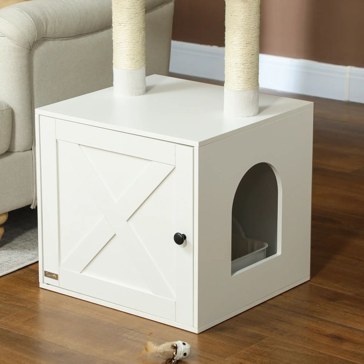 49-Inch Cat Tree with Litter Box Enclosure — view 4
